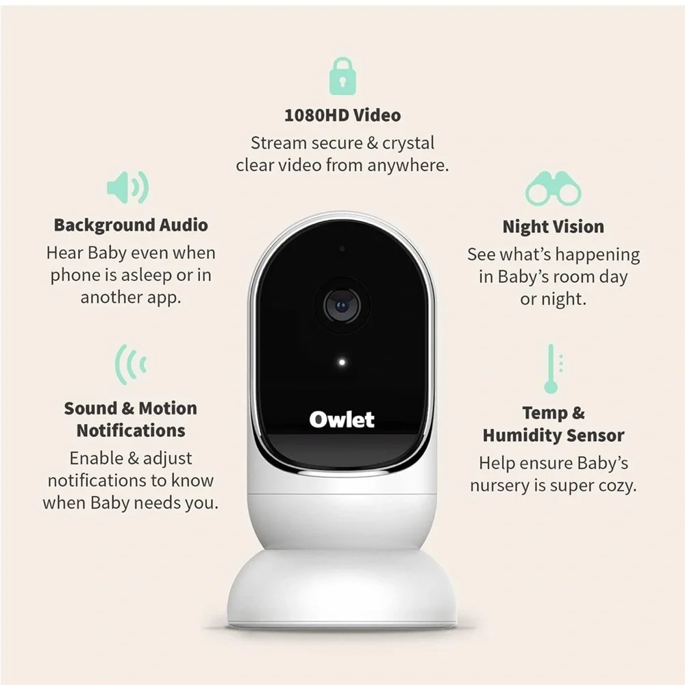 Owlet Cam Smart Video Baby Monitor with Video Camera and Audio